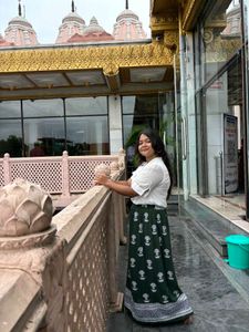 Green Floral Ethnic Skirt