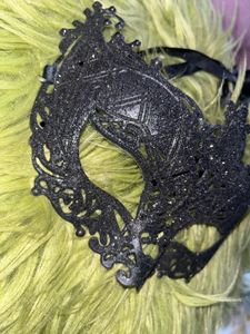 Black Glitter Masquerade Mask