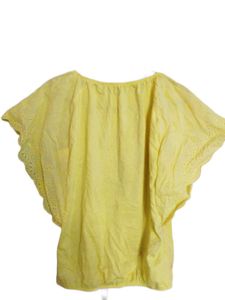 Lemon Yellow Butterfly Sleeves Top