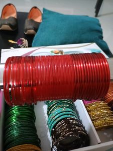 Multicolored Glass Bangles
