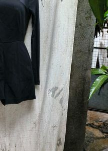 18296. Black Romper Dress
