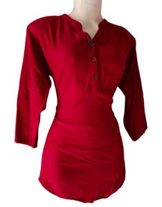 Red 3/4 Sleeve Top