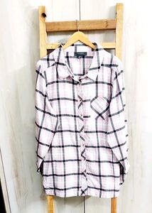 Light Pink Chek Design Cotton Shirt Size-46