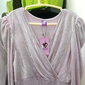 Mauve/Laevender Color Glitter Dress