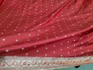 Red &amp; Gold Banarasi Silk Saree