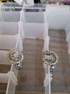 Elegant Silver Jhumka Earrings