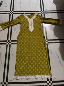 Elegant Green Printed Kurta