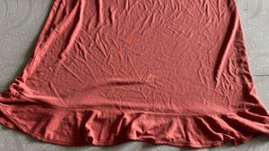Banana Republic Coral Ruffle Hem Skirt - Size S
