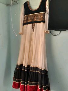 Ethinic Gown In Black And White