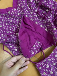 💜✨ Magenta Golden Embroidered Lehenga Set ✨💜