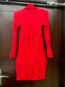 Red Turtleneck Dress