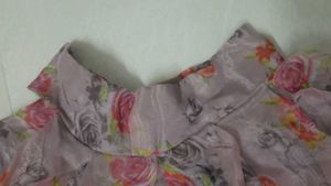 🌸 Organza Floral Block Pleated Skirt | Dreamy🌸