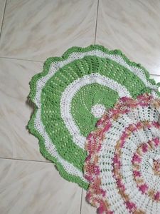 Handmade Crochet Rugs (Set of 2)