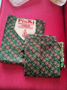 Green Printed Kurta Set