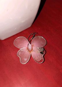 Pink Flower Hair Clips (Set of 3)