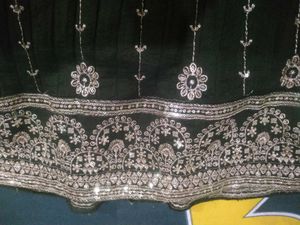 Elegant Green Sequin Lehenga Set