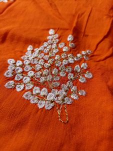 Combo of Two Orange Embroidered Kurta