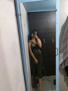 Topshop Olive Green Dress