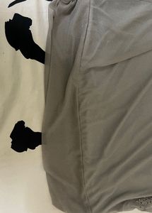 Sleeveless embellished Gray Shimmery Top