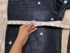 Floral Embroidered Wide Leg Jeans
