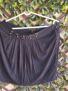 Chic Black Embellished Skirt
