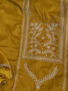 Elegant Mustard Dress Material