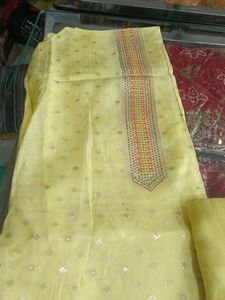Yellow Embellished Salwar Suit