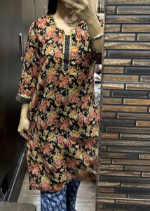 Floral Print Kurta