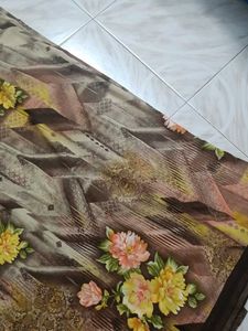 Floral Print Sari Fabric