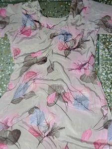 Multi Colour Crape Silk Suit