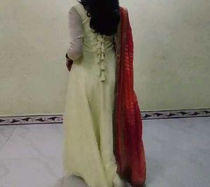 Women&#39;s Yellow Anarkali Suit