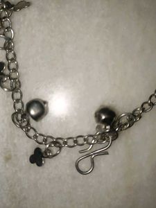 Silver Anklet with Charms