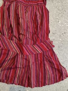 Mini Y2k Striped Offshoulder Dress