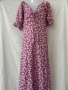 Pink Floral Dress - S