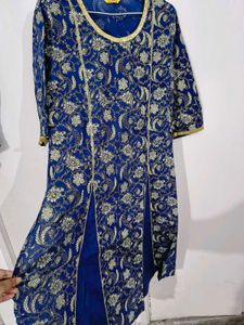 Aurelia Blue Printed Kurta Set