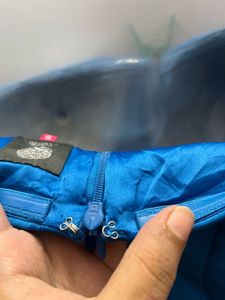 Korean Silk Blue Tube One Piece Having Pockets