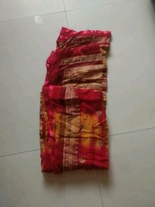 Aesthetic Red Yellow Printed Dupatta