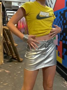 💿✮˚.⋆y2k silver mini skirt 💿✮˚.⋆
