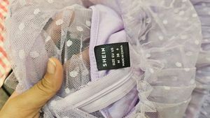 Lavender Mesh Midi Dress