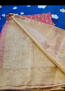 Full Sequins Saree With Banarasi Pallu and Border