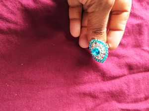 Adjustable Blue Stone Ring
