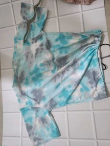 Cyan Blue Active Crop Top