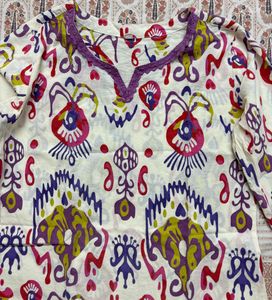 Multi Colored Cotton Co-ord Set