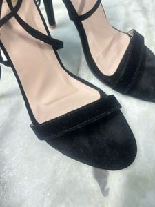 Black Lace-Up Heels