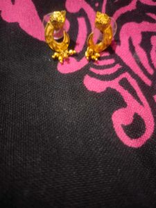 Gold Jhumka Earrings