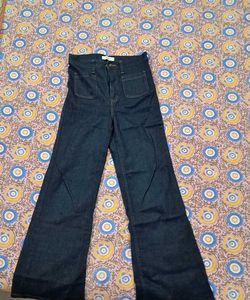 Guess Vintage Navy Blue Wide Leg Jeans