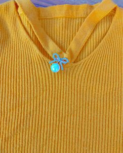 Mustard Yellow Woollen Top For Women