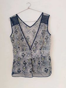 Paisley Print Sleeveless Top