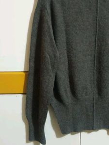 Grey Sweater With Side Slits