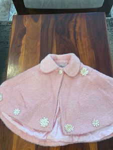 Vintage Pink Floral Ponchu